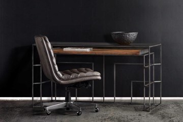 industrial task chair and writing desk